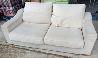 2 Sofá de 2 plazas blanco 2x1x0,70alto