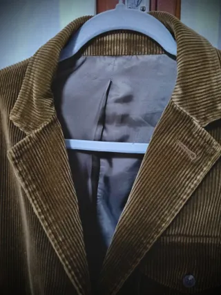 Giacca uomo in velluto marrone