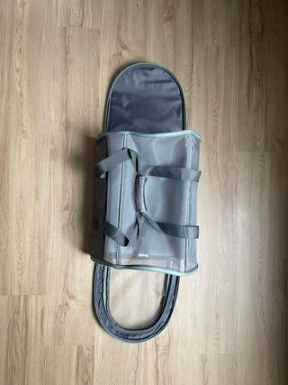 Transportín para mascotas gris y verde