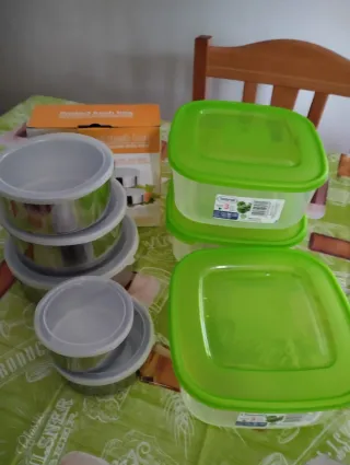 Set Contenitori Acciaio e Frigo 8 Pezzi