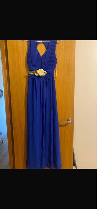 Vestido largo fiesta azul