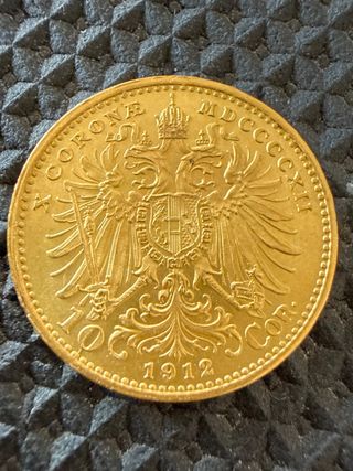 Moneda 10 Coronas 1912 Oro