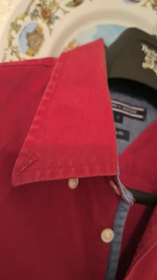 Camisa Tommy Hilfiger burdeos Talla S