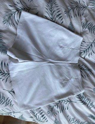 Falda pantalón Stradivarius blanca