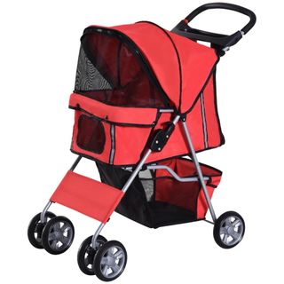 Carrito para Perros Pequeños con Toldo Ajustable