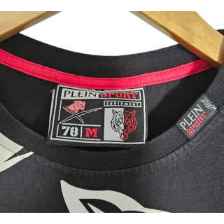 Camiseta Plein Sport Negra con Diseño Tigre