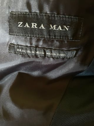Giacca uomo Zara nera. Taglia 54