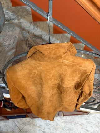 Giacca in vera pelle scamosciata vintage