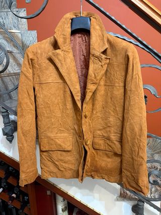 Giacca in vera pelle scamosciata vintage