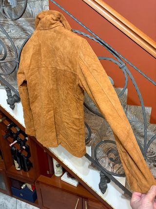Giacca in vera pelle scamosciata vintage