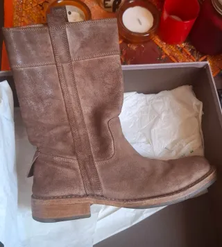 Stivaletti in cuoio marrone