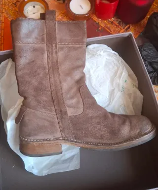 Stivaletti in cuoio marrone