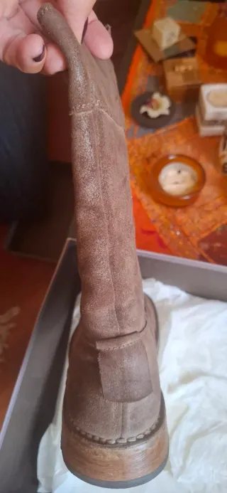 Stivaletti in cuoio marrone