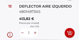 Deflector Aire Izquierdo Ducati Diavel