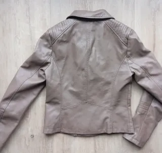 Cazadora Biker Polipiel Only Taupe