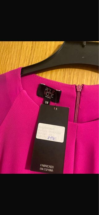 Vestido midi fiesta rosa manga larga