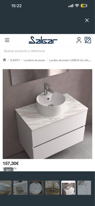 Lavabo sobre encimera Lisboa