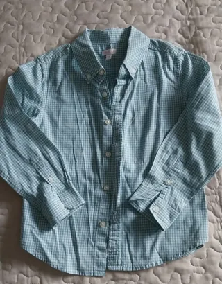 Camisa Gocco xadrez verde claro Tam 5/6