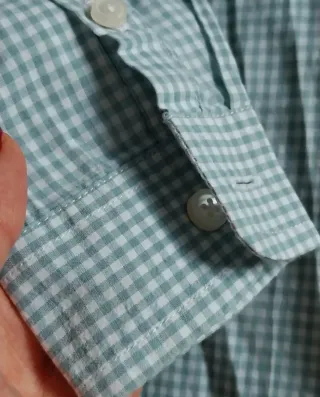 Camisa Gocco xadrez verde claro Tam 5/6