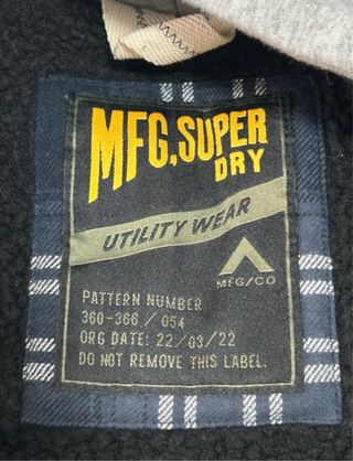 Superdry sobrecamisa hombre con Capucha Talla XXL