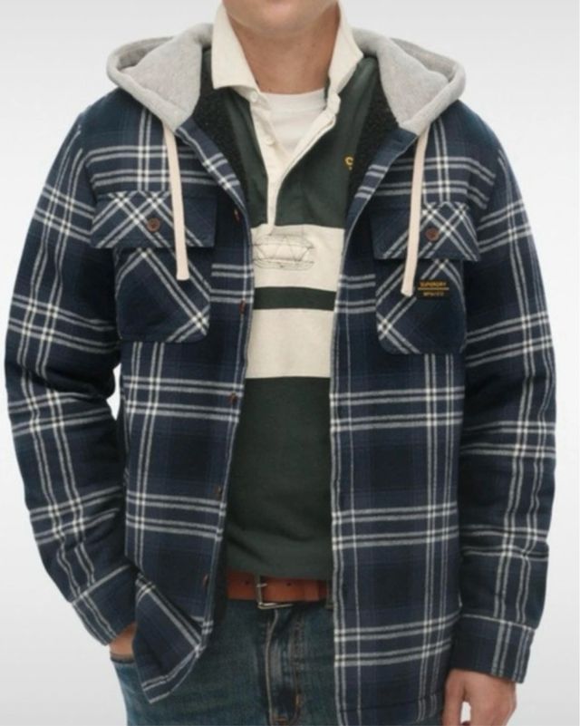 Superdry sobrecamisa hombre con Capucha Talla XXL