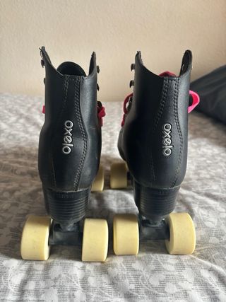 Patines Oxelo negros con cordones rosas Numero 39