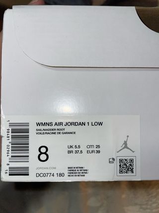 Air Jordan 1 Low rosas y blancas nuevas