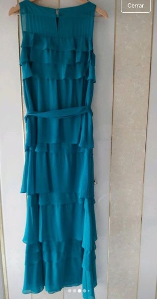 Vestido largo volantes ceremonia