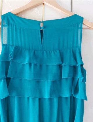 Vestido largo volantes ceremonia