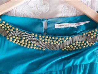 Vestido largo volantes ceremonia