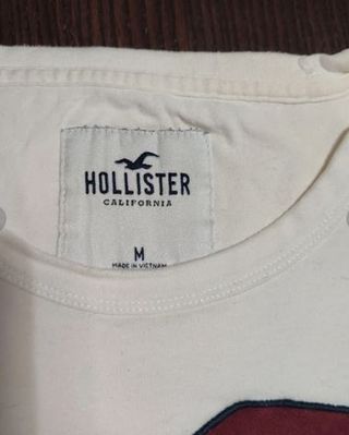 Camiseta Hollister Blanca Talla M