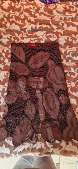 Falda Boho Chic Vintage 2000s Marrón