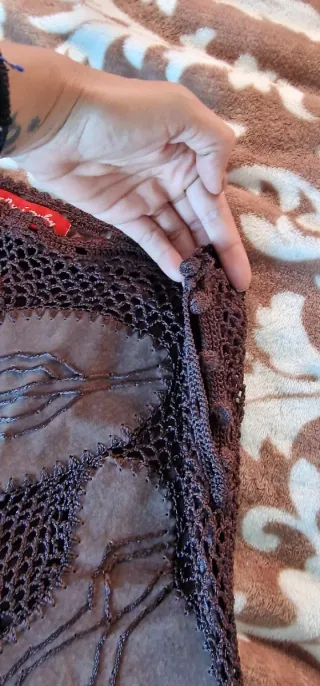 Falda Boho Chic Vintage 2000s Marrón