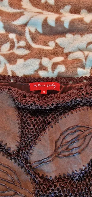 Falda Boho Chic Vintage 2000s Marrón