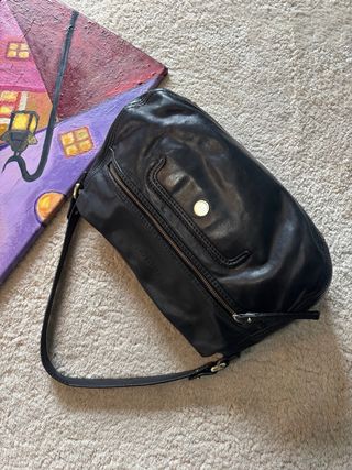 Borsa Coccinelle a spalla vera pelle nera