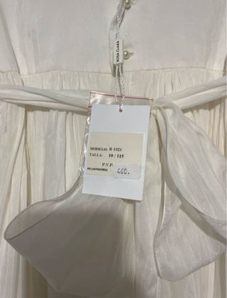 Vestido Comunión Rosa Clara Blanco