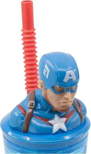 Vasos Infantil - Capitan America 4 UNIDADES