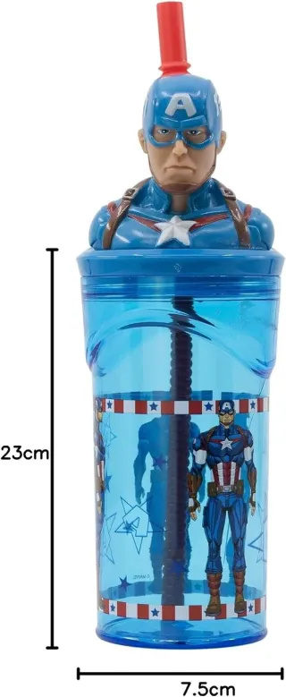 Vasos Infantil - Capitan America 4 UNIDADES