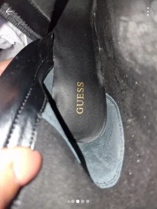 Botines Guess Negros Tacón Plataforma