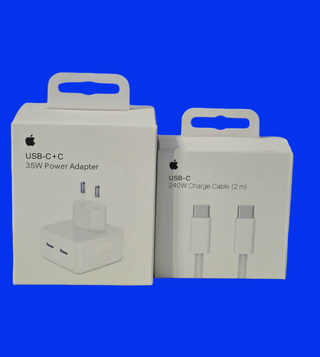 Cargador iPhone Adaptador Dual 35w+Cable C/C 240w