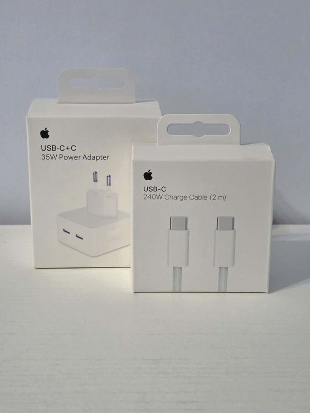 Cargador iPhone Adaptador Dual 35w+Cable C/C 240w