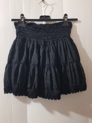 Minigonna nera 70% seta