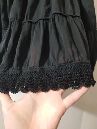 Minigonna nera 70% seta