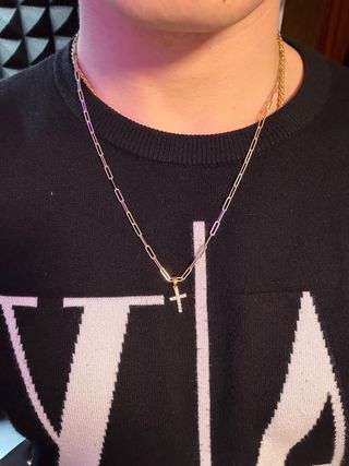 Collar Plata de Ley Cruz Circonitas