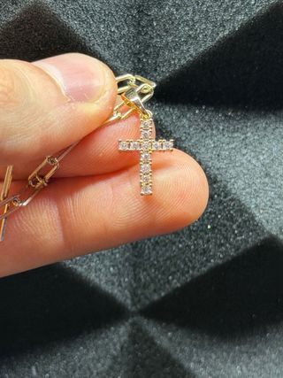 Collar Plata de Ley Cruz Circonitas