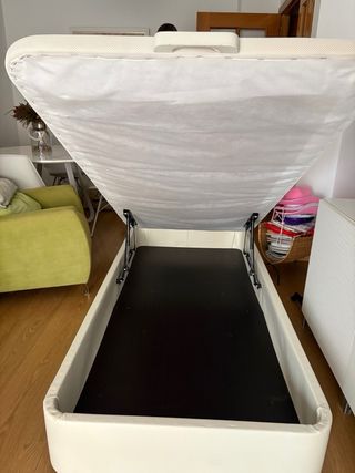 Canapé abatible blanco tela