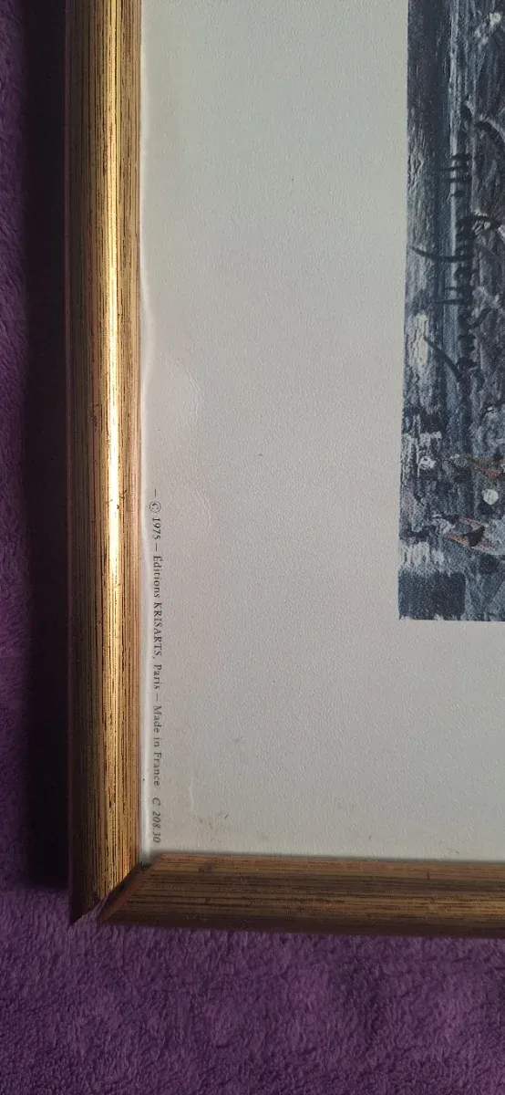 Litografía Notre Dame París 1975