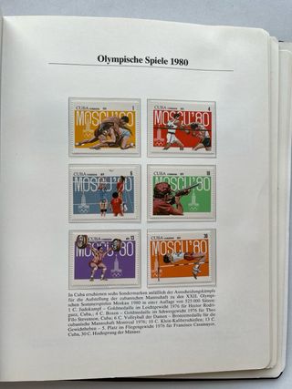 Álbum Sellos Juegos Olímpicos 1980 VOL.1 EXCLUSIVO