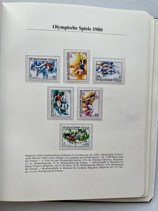 Álbum Sellos Juegos Olímpicos 1980 VOL.1 EXCLUSIVO