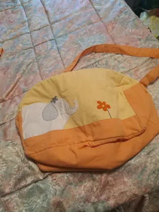 Ropa de Cuna Bebé Elefantes Naranja y Amarillo